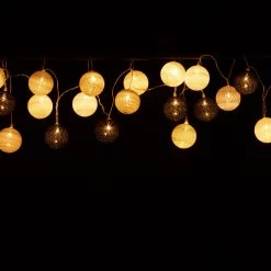 LED Lichterkette In Weiß/Grau/Schwarz (L)160 Cm -Relaxdays relaxdays led lichterkette in weiss grau schwarz l 160 cm 4