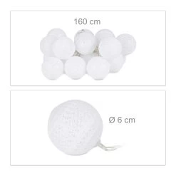 LED Lichterkette In Weiß (L)160 Cm 11 LED Lichterkette In Weiß (L)160 Cm -Relaxdays relaxdays led lichterkette in weiss l 160 cm 3