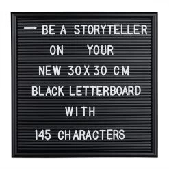 Letterboard In Schwarz - 30 X 30 Cm -Relaxdays relaxdays letterboard in schwarz 30 x 30 cm 7