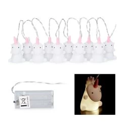 Lichterkette Einhorn In Weiß/Rosa - (L)160 Cm