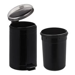 Mülleimer In Schwarz/ Silber - 12 Liter 13 Mülleimer In Schwarz/ Silber - 12 Liter -Relaxdays relaxdays mulleimer in schwarz silber 12 liter 5