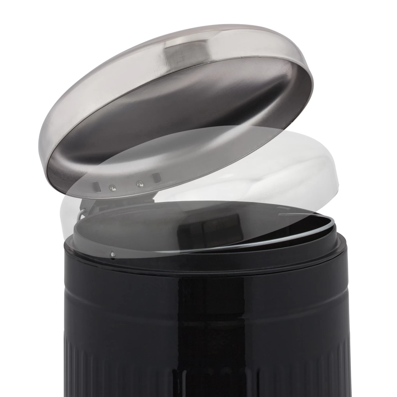 Mülleimer In Schwarz/ Silber - 12 Liter 7 Mülleimer In Schwarz/ Silber - 12 Liter – Bild 7