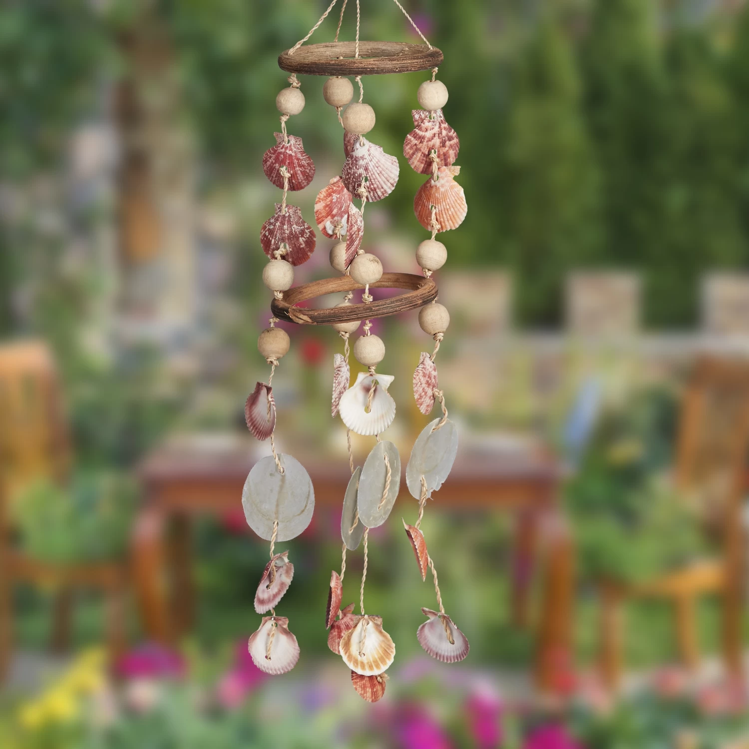 Muschel Windspiel In Natur - (H)75 Cm 2 Muschel Windspiel In Natur - (H)75 Cm – Bild 2