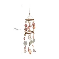Muschel Windspiel In Natur - (H)75 Cm 10 Muschel Windspiel In Natur - (H)75 Cm -Relaxdays relaxdays muschel windspiel in natur h 75 cm 3