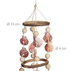Muschel Windspiel In Natur - (H)75 Cm 11 Muschel Windspiel In Natur - (H)75 Cm -Relaxdays relaxdays muschel windspiel in natur h 75 cm 4