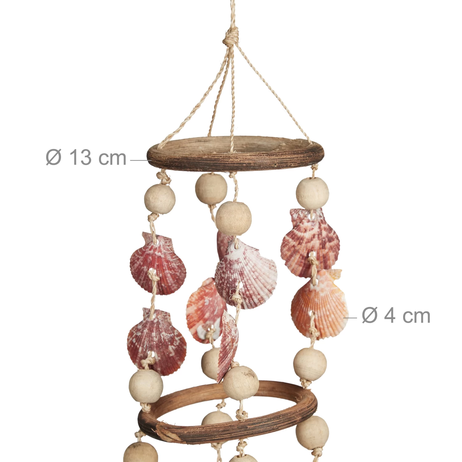 Muschel Windspiel In Natur - (H)75 Cm 5 Muschel Windspiel In Natur - (H)75 Cm – Bild 5