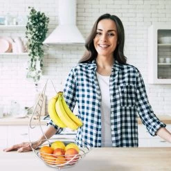 Obstkorb In Silber - (B)29,5 X (H)42 X (T)32 Cm 8 Obstkorb In Silber - (B)29,5 X (H)42 X (T)32 Cm -Relaxdays relaxdays obstkorb in silber b 29 5 x h 42 x t 32 cm 2