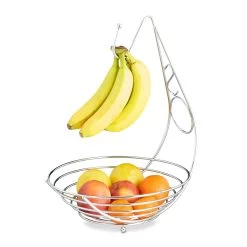 Obstkorb In Silber - (B)29,5 X (H)42 X (T)32 Cm