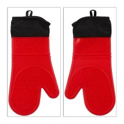 Ofenhandschuhe Silikon In Rot -Relaxdays relaxdays ofenhandschuhe silikon in rot 5