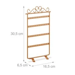 Ohrringhalter In Bronze - (B)16,5 X (H)30,5 X (T)6,5 Cm -Relaxdays relaxdays ohrringhalter in bronze b 16 5 x h 30 5 x t 6 5 cm 3