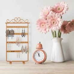 Ohrringhalter In Bronze - (B)16,5 X (H)30,5 X (T)6,5 Cm -Relaxdays relaxdays ohrringhalter in bronze b 16 5 x h 30 5 x t 6 5 cm 4