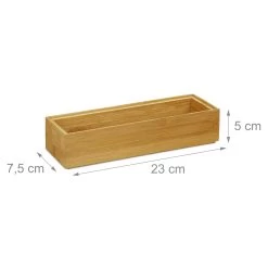 Ordnungsbox In Natur - (B)23 X (H)5 X (T)7,5 Cm -Relaxdays relaxdays ordnungsbox in natur b 23 x h 5 x t 7 5 cm 3