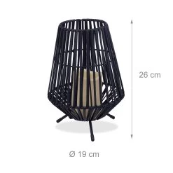 Outdoor Lampe In Schwarz - (H)26 X Ø 19 Cm -Relaxdays relaxdays outdoor lampe in schwarz h 26 x o 19 cm 3