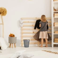 Papierkorb "Holz" In Dunkelgrau - 7,5 L -Relaxdays relaxdays papierkorb holz in dunkelgrau 7 5 l 2