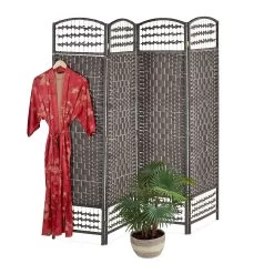 Paravent In Grau - (B)180 X (H)180 Cm -Relaxdays relaxdays paravent in grau b 180 x h 180 cm 7