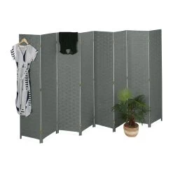 Paravent In Grau - (B)320 X (H)170cm -Relaxdays relaxdays paravent in grau b 320 x h 170cm 7
