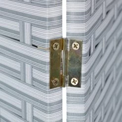 Paravent In Grau/ Weiß - (B)120 X (H)170 Cm -Relaxdays relaxdays paravent in grau weiss b 120 x h 170 cm 6