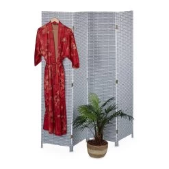 Paravent In Grau/ Weiß - (B)160 X (H)170 Cm