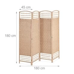 Paravent In Natur- (B)180 X (H)180 Cm -Relaxdays relaxdays paravent in natur b 180 x h 180 cm 3