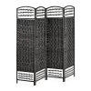 Paravent In Schwarz/ Natur - (B)180 X (H)180 Cm