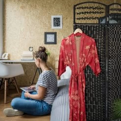 Paravent In Schwarz/ Natur - (B)180 X (H)180 Cm -Relaxdays relaxdays paravent in schwarz natur b 180 x h 180 cm 2