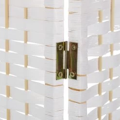 Paravent In Weiß - (B)120 X (H)170 Cm -Relaxdays relaxdays paravent in weiss b 120 x h 170 cm 6