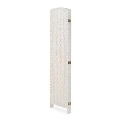 Paravent In Weiß - (B)180 X (H)180cm 13 Paravent In Weiß - (B)180 X (H)180cm -Relaxdays relaxdays paravent in weiss b 180 x h 180cm 5