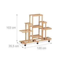 Pflanzenregal In Natur - (B)120 X (H)103 X (T)35,5 Cm -Relaxdays relaxdays pflanzenregal in natur b 120 x h 103 x t 35 5 cm 3