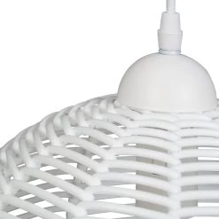 Rattanlampe In Weiß - Ø 28 Cm -Relaxdays relaxdays rattanlampe in weiss o 28 cm 6