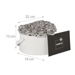 Rosenbox In Weiß/ Silber -Relaxdays relaxdays rosenbox in weiss silber 3