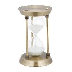 Sanduhr "30 Min" In Messing - (H)17 X Ø 10,5 Cm -Relaxdays relaxdays sanduhr 30 min in messing h 17 x o 10 5 cm 7
