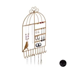 Schmuckhalter In Gold - (B)25,5x (H)44,5 X (T)4,5 Cm -Relaxdays relaxdays schmuckhalter in gold b 25 5x h 44 5 x t 4 5 cm 7