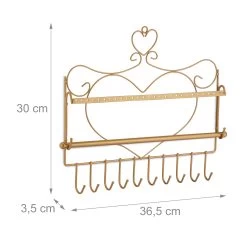 Schmuckhalter In Gold - (B)36,5x (H)30 X (T)3,5 Cm 11 Schmuckhalter In Gold - (B)36,5x (H)30 X (T)3,5 Cm -Relaxdays relaxdays schmuckhalter in gold b 36 5x h 30 x t 3 5 cm 3