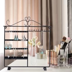 Schmuckhalter In Schwarz - (B)31,5 X (H)34 X (T)9 Cm -Relaxdays relaxdays schmuckhalter in schwarz b 31 5 x h 34 x t 9 cm 4