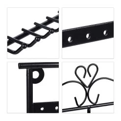 Schmuckhalter In Schwarz - (B)31,5 X (H)34 X (T)9 Cm -Relaxdays relaxdays schmuckhalter in schwarz b 31 5 x h 34 x t 9 cm 6