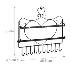 Schmuckhalter In Schwarz - (B)36,5x (H)30 X (T)3,5 Cm 11 Schmuckhalter In Schwarz - (B)36,5x (H)30 X (T)3,5 Cm -Relaxdays relaxdays schmuckhalter in schwarz b 36 5x h 30 x t 3 5 cm 3