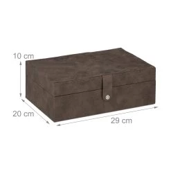 Schmuckkästchen In Braun - (B)29 X (H)10 X (T)20 Cm 11 Schmuckkästchen In Braun - (B)29 X (H)10 X (T)20 Cm -Relaxdays relaxdays schmuckkastchen in braun b 29 x h 10 x t 20 cm 3