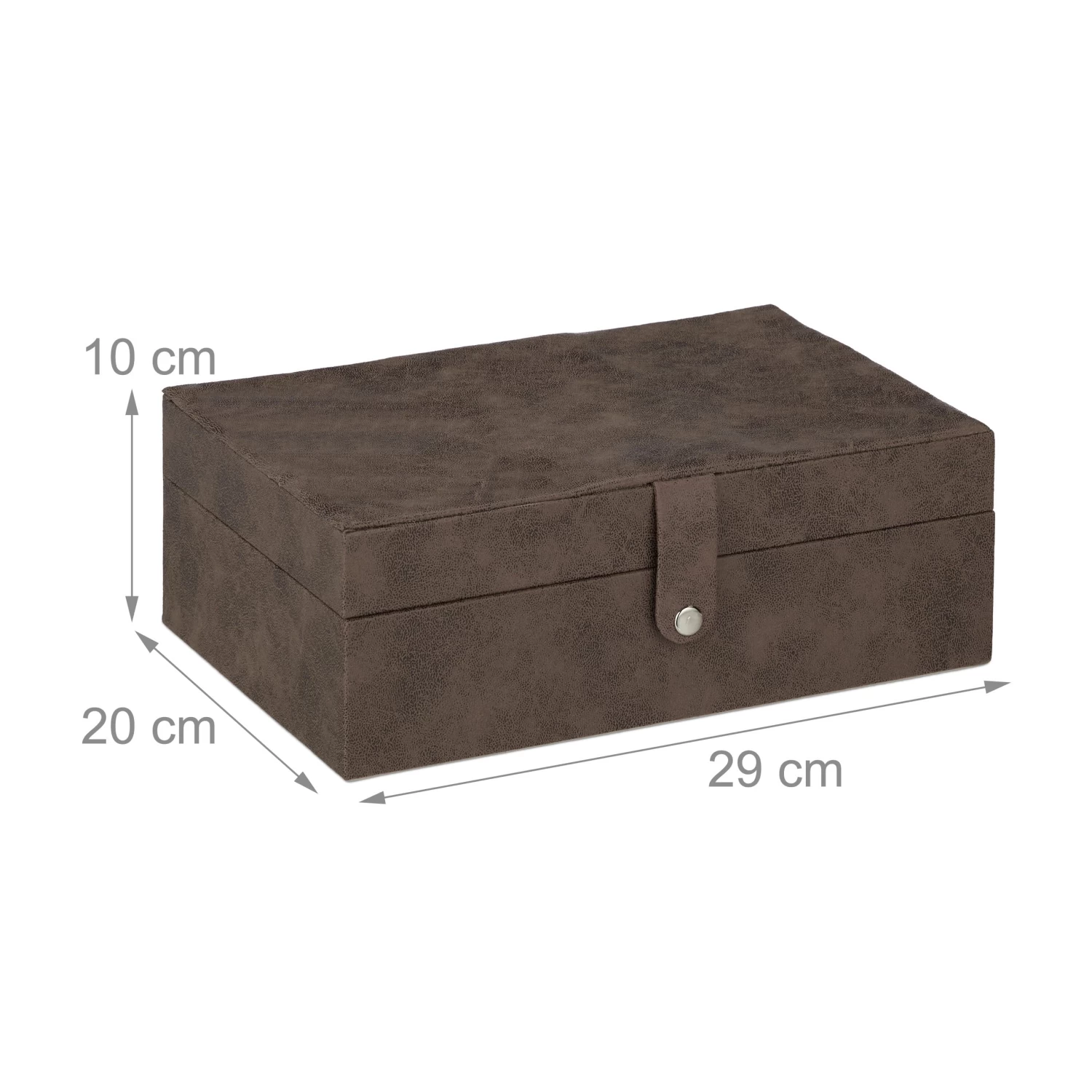 Schmuckkästchen In Braun - (B)29 X (H)10 X (T)20 Cm 4 Schmuckkästchen In Braun - (B)29 X (H)10 X (T)20 Cm – Bild 4