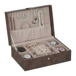 Schmuckkästchen In Braun - (B)29 X (H)10 X (T)20 Cm 15 Schmuckkästchen In Braun - (B)29 X (H)10 X (T)20 Cm -Relaxdays relaxdays schmuckkastchen in braun b 29 x h 10 x t 20 cm 7