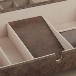 Schmuckkästchen In Braun - (B)34 X (H)13 X (T)31 Cm -Relaxdays relaxdays schmuckkastchen in braun b 34 x h 13 x t 31 cm 6