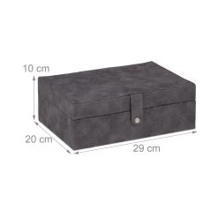 Schmuckkästchen In Grau - (B)29 X (H)10 X (T)20 Cm 11 Schmuckkästchen In Grau - (B)29 X (H)10 X (T)20 Cm -Relaxdays relaxdays schmuckkastchen in grau b 29 x h 10 x t 20 cm 3