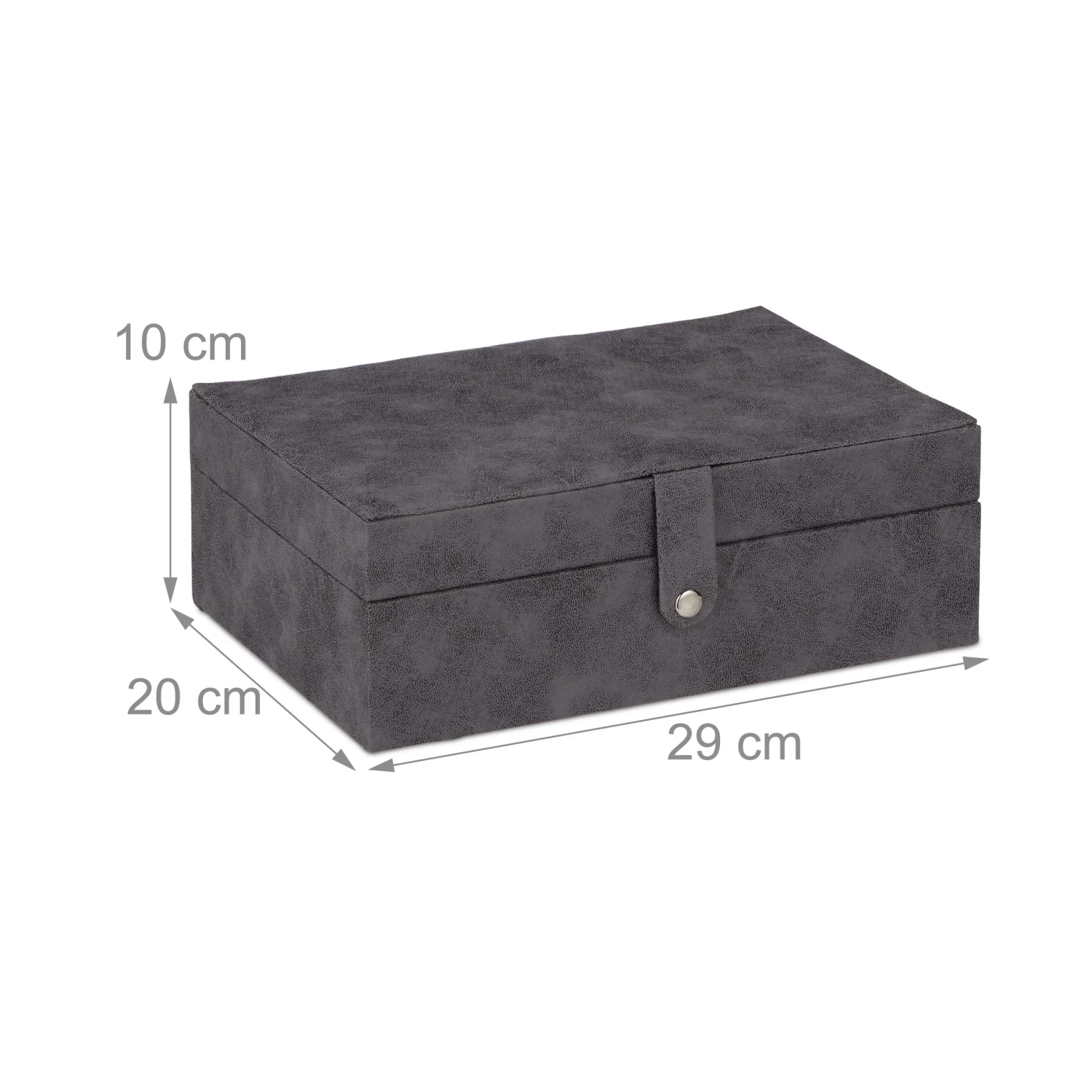 Schmuckkästchen In Grau - (B)29 X (H)10 X (T)20 Cm 4 Schmuckkästchen In Grau - (B)29 X (H)10 X (T)20 Cm – Bild 4