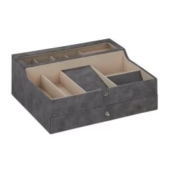 Schmuckkästchen In Grau - (B)34 X (H)13 X (T)31 Cm