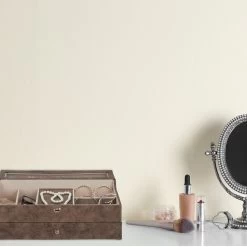 Schmuckkästchen In Grau - (B)34 X (H)13 X (T)31 Cm -Relaxdays relaxdays schmuckkastchen in grau b 34 x h 13 x t 31 cm 4