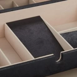 Schmuckkästchen In Schwarz - (B)34 X (H)13 X (T)31 Cm -Relaxdays relaxdays schmuckkastchen in schwarz b 34 x h 13 x t 31 cm 6