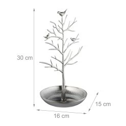 Schmuckständer "Baum" In Silber -Relaxdays relaxdays schmuckstander baum in silber 3