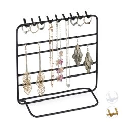 Schmuckständer In Schwarz - (B)20x (H)21 X (T)10 Cm 15 Schmuckständer In Schwarz - (B)20x (H)21 X (T)10 Cm -Relaxdays relaxdays schmuckstander in schwarz b 20x h 21 x t 10 cm 7