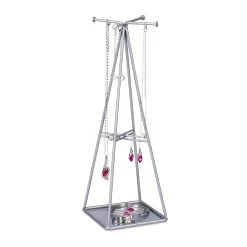 Schmuckständer In Silber - (B)10,5 X (H)31 X (T)10,5 Cm -Relaxdays relaxdays schmuckstander in silber b 10 5 x h 31 x t 10 5 cm 7