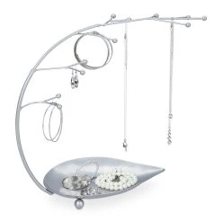 Schmuckständer In Silber - (B)34 X (H)29 X (T)15,5 Cm -Relaxdays relaxdays schmuckstander in silber b 34 x h 29 x t 15 5 cm 7