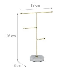 Schmuckständer In Weiß-Gold -Relaxdays relaxdays schmuckstander in weiss gold 3